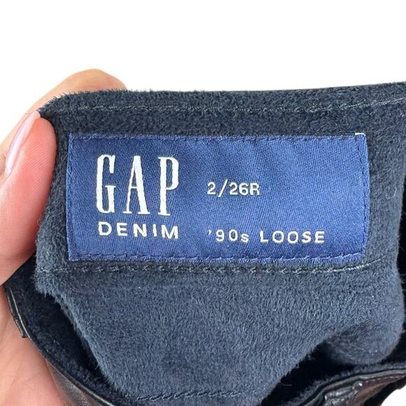 GAP NWT 2 Black Faux Leather Straight Leg Loose Fit High Rise Pants Pockets - Picture 9 of 10